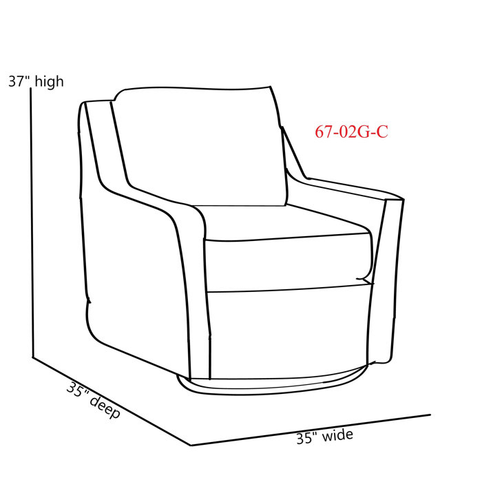 Southern Home Furnishings 30.5" W Polyester Swivel Armchair Wayfair